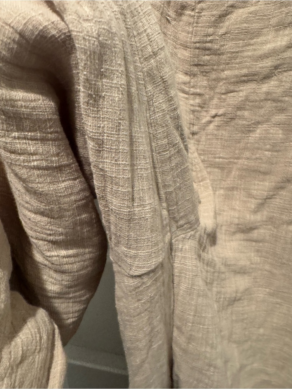 Rusty Beige Gauze Linen Wide-Leg Pants Size XL - Picture 4 of 16